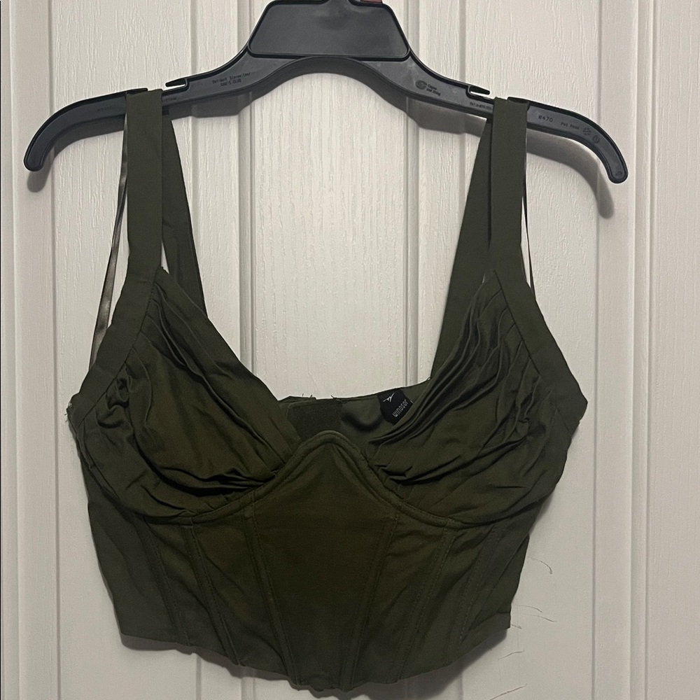 Windsor Olive Green Corset Top